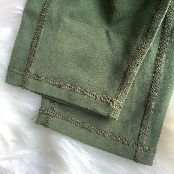 The Barre Code 7/8 Leggings High Panel Mesh Army Green Large - Picture 7 of 9